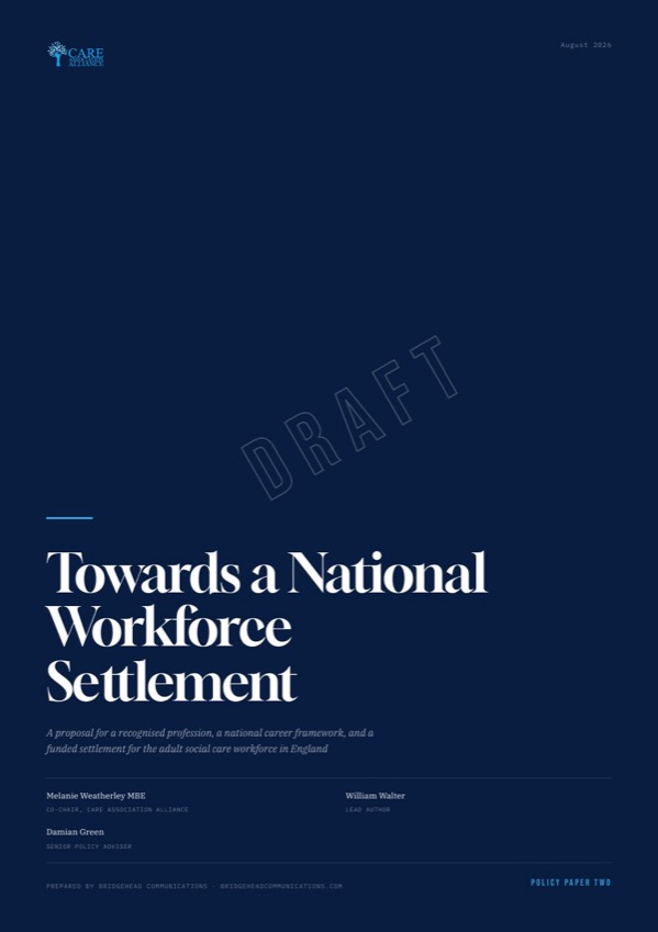 Front cover: CAA Paper Two: Towards a National Workforce Settlement (Draft)