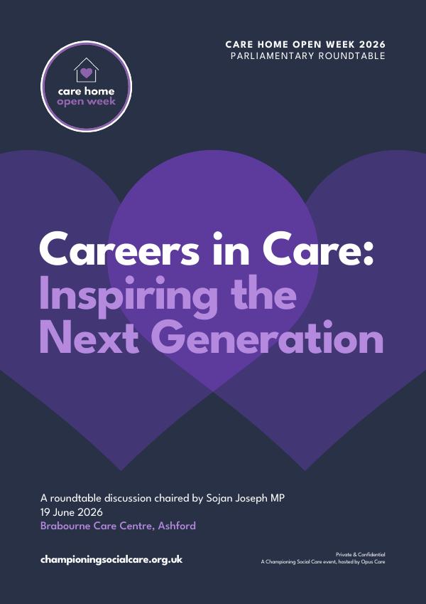 Front cover: Careers in Care: Inspiring the Next Generation