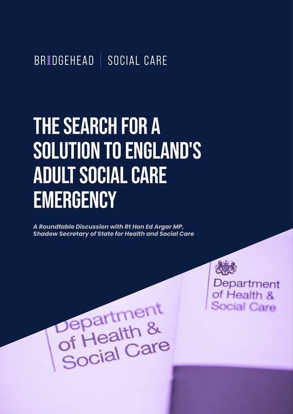 Front cover: Searching for a solution to England's social care emergency