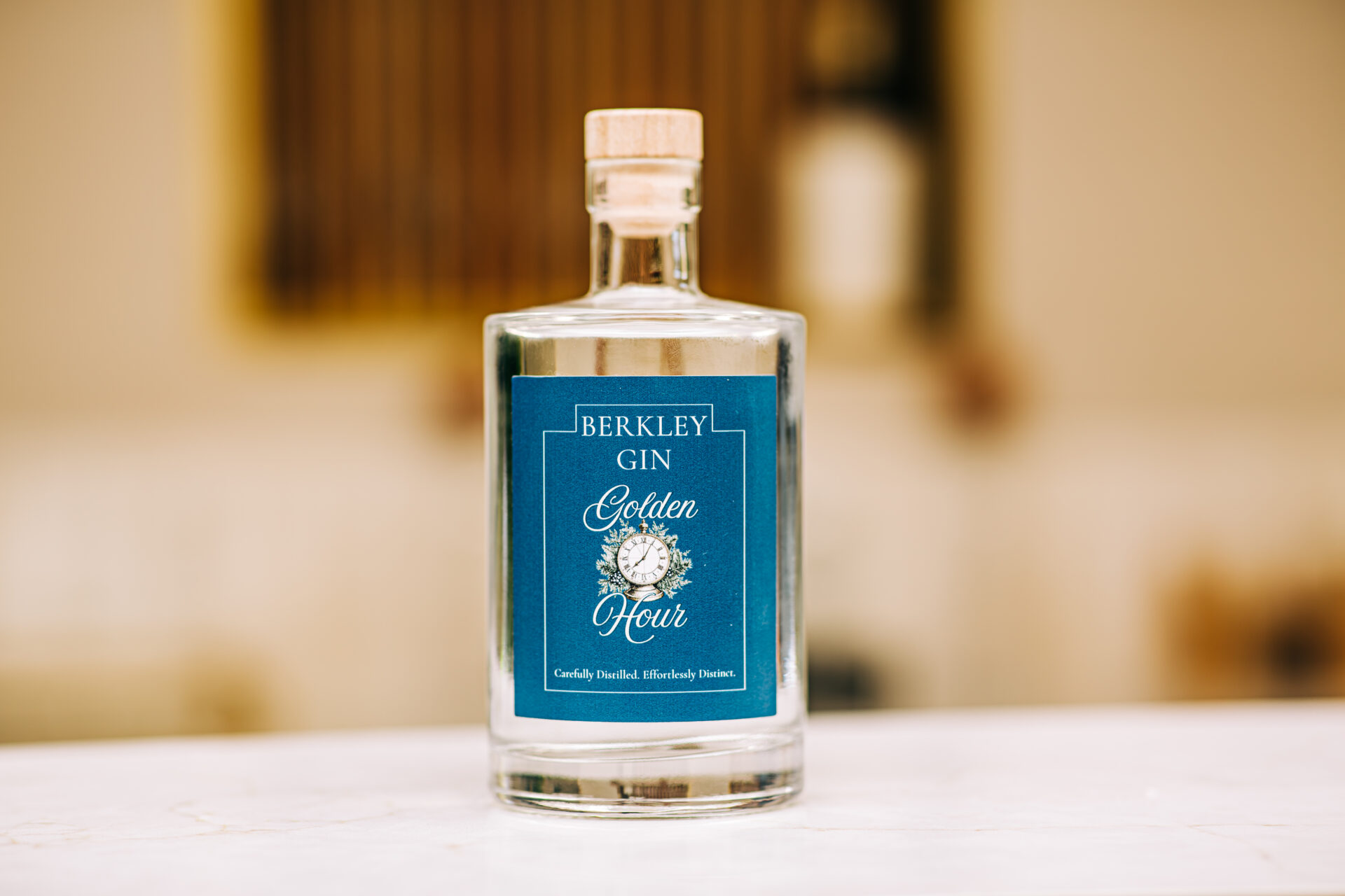 A bottle of Berkley's Golden Hour gin