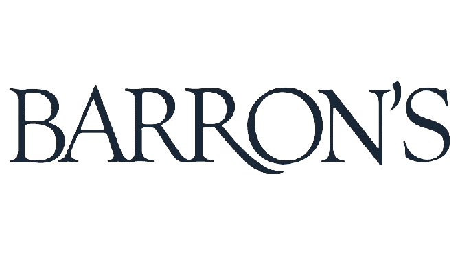 The text displays the name "Barron's" in an elegant, serif font, with a prominent emphasis on the letter "R." The overall design is sophisticated and professional.