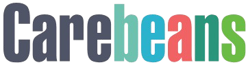 The text "Carebeans" in a colorful, stylized font.