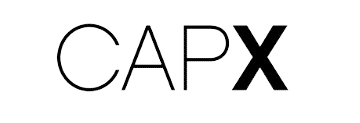 The logo features the stylized letters "CAPX" in a modern font, with a clean and minimalistic design.